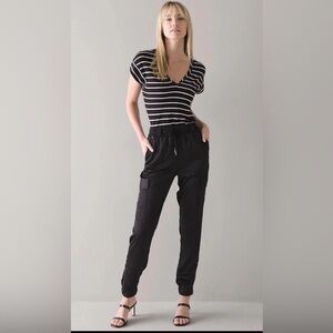 White House Black Market WKND Black Cargo Jogger Pants, XS